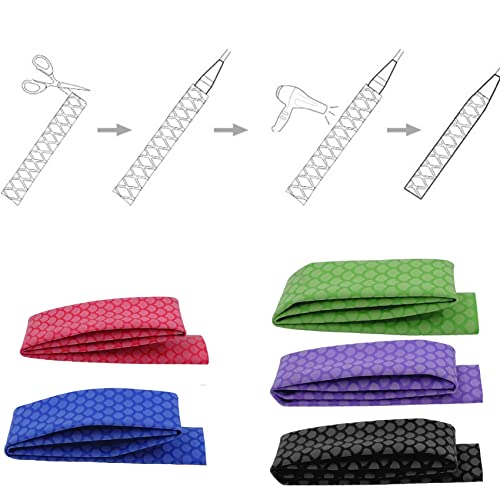 Greatfishing Fish Scale Pattern Heat Shrink Sleeve Wrap Fishing Bulding Handle Cork Rod Grip with Non Slip Waterproof and Insulation 40inch 5 Color 5 Size Choice Durable Repair (Blue,Diamter:15mm) - color: Blue, size: Diameter: 15 mm; Length: 1000 mm