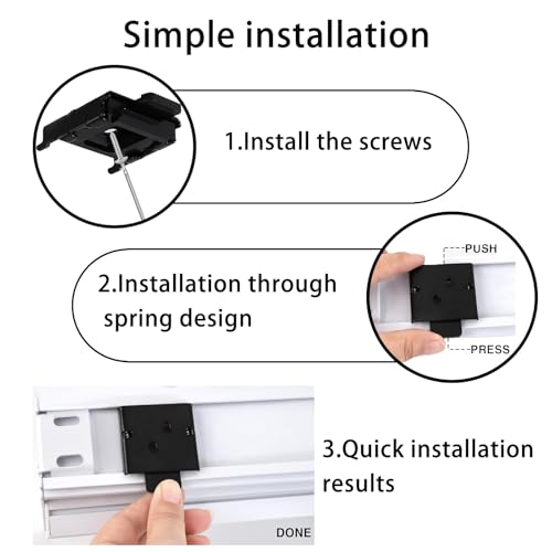 coolaroo Replacement Parts - Outside Mounted Blinds Curtain Rod Bracket Attachment, Vertical Blinds Replacement Parts, Deer Blind Brackets & mini Blind Brackets for Blinds Replacement - color: Black, size: 2 SET