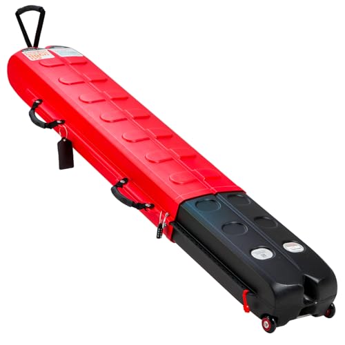 XCMAN Ski Case for Air Travel Hard Storage Portable Cart Case Suitable for Snowboards,Fishing Rods, Water skis,Spearfishing - size: 91L