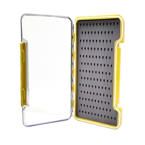Aventik Silicone Fly Boxes Super Slim Waterproof Best Pocket Sizes Fly Fishing Storage 7.36"X4.02"X0.63"/5.39"X3.74" X0.63'(2pc-g048lt) - style: 2PC-G048LT:7.36"X4.02"X0.63"