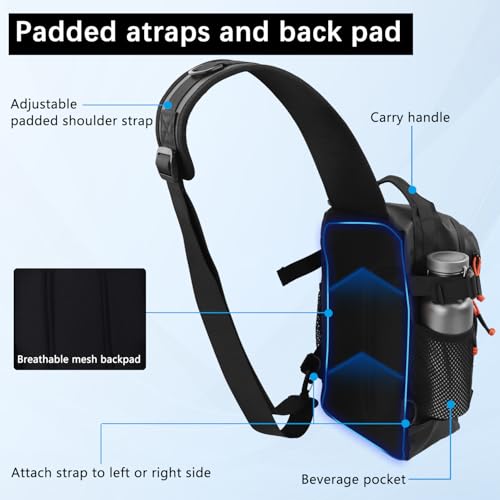 Fishing Backpack with Tackle Boxes,Waterproof Fishing Shoulder Bag for Fishing Gear,Fish Bag with 136 Pcs Fishing Lures Kit,Fish Hook Remover Tool,Fish Lip Gripper,Fishing Plier,Gifts for Men (Black) - color: Black