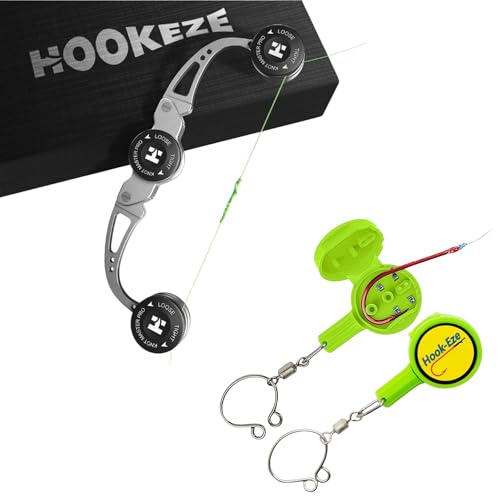 HOOK-EZE Fishing Knot Tying Tool | Protect from Fish Hooks | Tie Fishing Knots Easily, FG Knot Tying Tool, GT Knot Assist for Braid to Leader Connection, Adjustable Tension