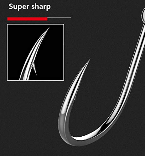 Dyxssm 150pcs/lot Circle Fishing Hooks Extra Strength Octopus Barb Fishing Hook with Offset Ponit - size: 8# (150pcs)