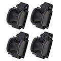 MiOYOOW 4PCS Fishing Rod Holders for Railings, Portable Fishing Pole Holders for Bridge Railings Ship Railings Seaside Guardrails - color: Flat black