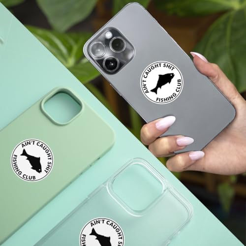 3pcs Ain't Caught Shit Fishing Club Sticker, Fishing Club Sticker Gifts for Fisherman, Anglers, Fisherman Stickers Waterproof Vinyl for Boat, Tackle Box, Cooler, Water Bottle, Helmet - color: Fishing 1, size: 6in