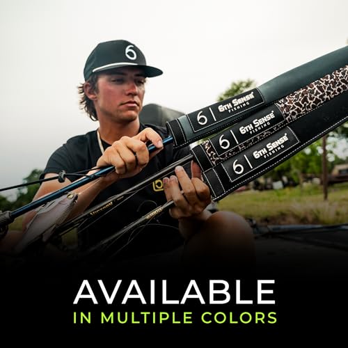 6th Sense ProSix Rod Sleeve – Hook-Resistant Neoprene Covers for Superior Durability - Color-Coded Rod Storage or Organization - Floating Material (Baitcasting, Waterwood Camo) - color: Waterwood Camo, style: Baitcasting