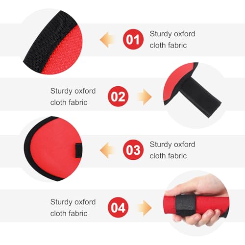 6 Pcs Lure Wraps, 5.9 Inch Fishing Lure Wraps, Bait Gloves Lures Shield for Fishing Rod, Fish Hook Storage Protectors, Pole Sleeve Guard for Protecting Fishermen(Red) - color: Red
