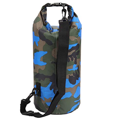 Waterproof Dry Bag 2L/5L/10L/15L/20L/30L, Roll Top Sack Keeps Gear Dry for Kayaking, Rafting, Boating, Swimming, Camping, Hiking, Beach, Fishing with Free Waterproof Phone Case - color: Dark Blue, size: 2L