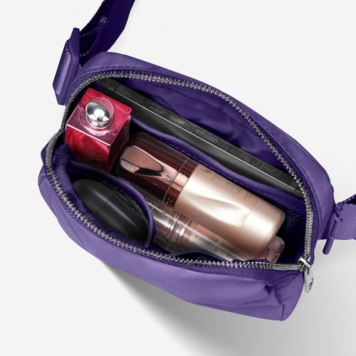 JSJ Mini Fanny Pack for Women & Men,Valentines Day Gifts for Girls Teens Kids Daughter Sister Her,Trendy Stuff Crossbody Bags Cute Everywhere Belt Bags. (Purple) - color: Purple