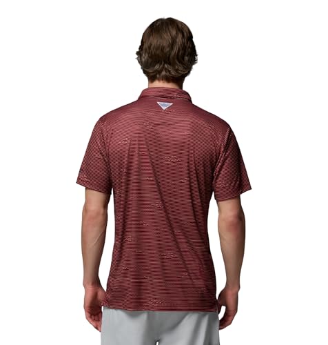 Columbia Men's Collegiate Super Terminal Tackle Polo - color: Fsu - Cabernet, size: Medium