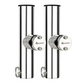 AMYSPORTS Stainless Steel Trolling Rod Holder Clamp Side Mount Fishing Pole Holders Adjustable Kayak Rail Rods Supporters Boat Sailboat for Boating - size: Size2PCS