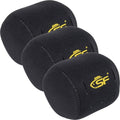 SF Neoprene Conventional Reel Covers Round Reel Case Protective Cover Shield Pouch, XXS/XS/S/M/L/XL/XXL Size, Black - color: Black-3Pcs-S