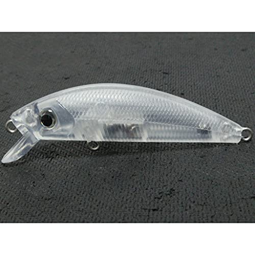 Blank Unpainted Minnow Crankbait Topwater Lipless Jerkbait Fishing Lures - color: UPM219P10