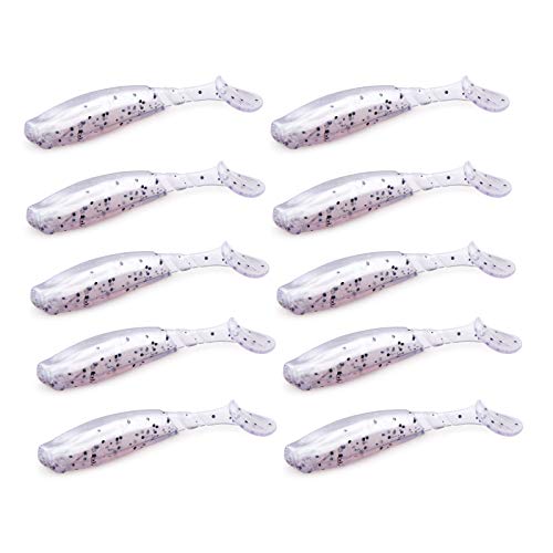 2.16in PVC Artificial Crappie Bass Bait with Paddle Tail 0.08oz.Shad Swimbaits 10-Pack Soft Baits Sea Ocean River Lake Streams Catfish Trout Pike Snapper Walleye - color: I 10pcs