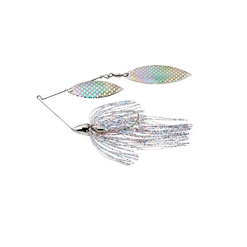 War Eagle Custom Lures Nickel Frame Double Willow Spinnerbait Firecracker Skirt 3/4 oz.
