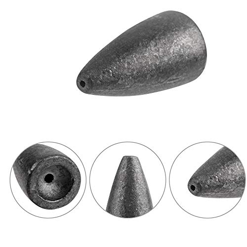 50Pcs Fishing Sinkers Weights Kit Worm Fishing Sinker Weight Bullet Lead Sinkers Fishing Set