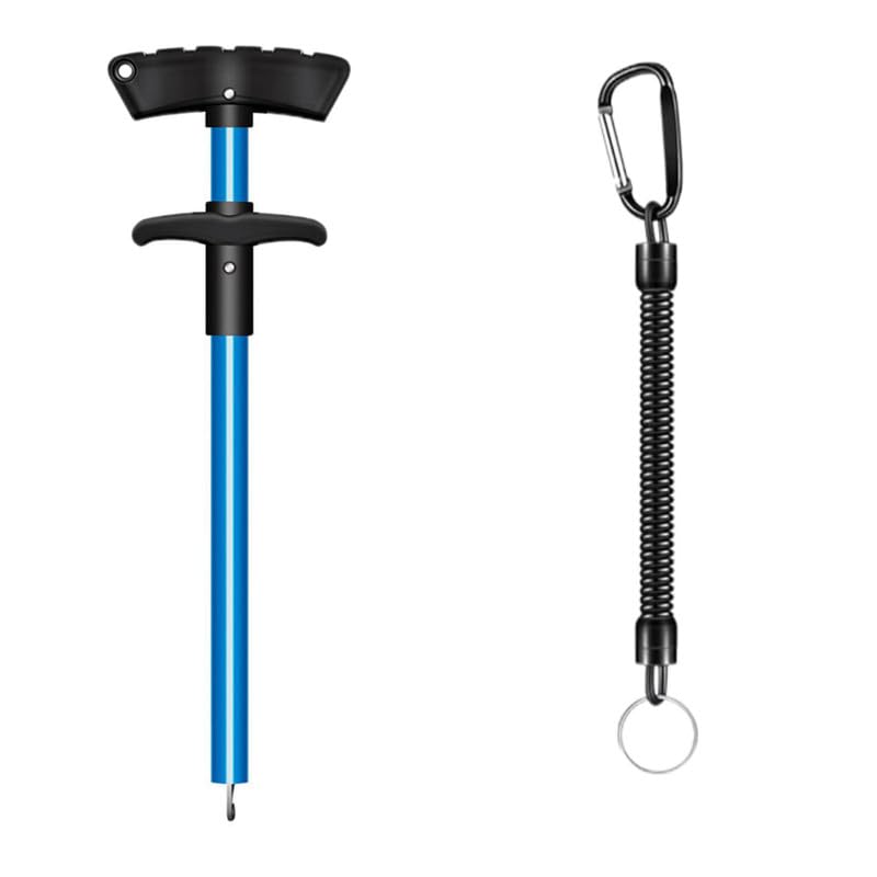 Fish Hook Remover Tool, Fishing Pliers Aluminum Hook Remover Tool Fishing Dehooker Freshwater Saltwater 10 inches with Lanyard - color: Blue