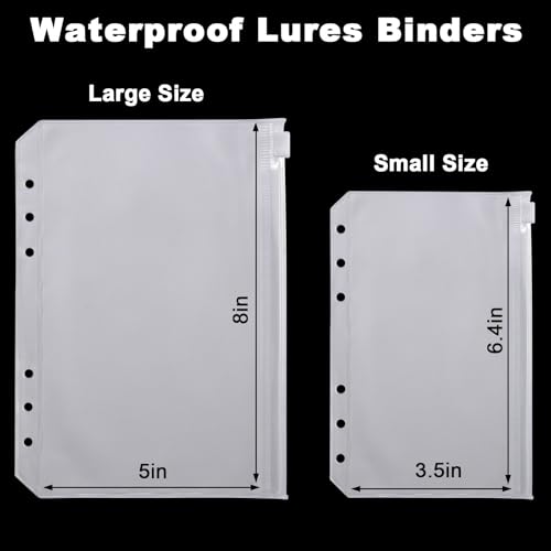 Dr.Fish Bait Binder Bags Worm Wallet Binders Travel Portable Compact Tackle Storage for Soft/Hard Baits, Leaders, Lines, Rigs - color: Lures Binders, S:4-3/10" X 6-7/10"