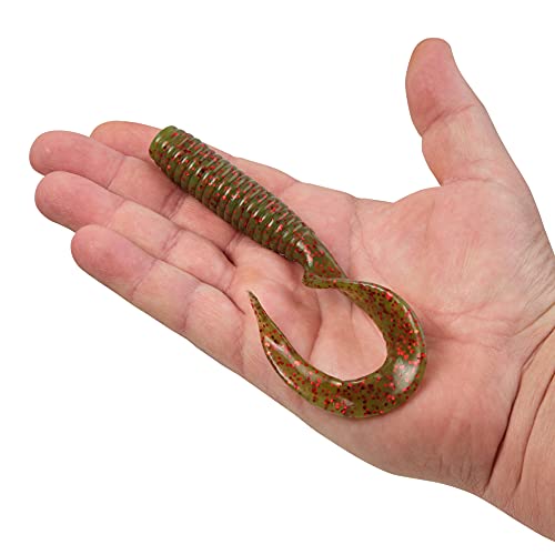 Berkley Gulp! Grub Saltwater Fishing Soft Bait - color: Motor Oil Red Fleck, size: 6- Inch