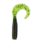 Yamamoto 5" Single Tail Grub Soft Plastic Fishing Angling Swimbait Lures with Tail-Curling Action - 20 Pack - color: WATERMELON W/ BLACK & RED FLAKE (20 PACK), size: 5" SUPER GRUB
