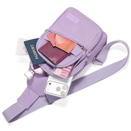 Banelu Small Sling Backpack Crossbody Bags for Women, Small Sling Bag Cross Body Bag Crossbody Purses - Purple - color: E Purple