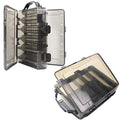 Fishing Tackle Box Set – 2-Pack Double-Sided Reversible Lure Organizer (Black,10-Slotx2) - color: Black,10-Slotx2