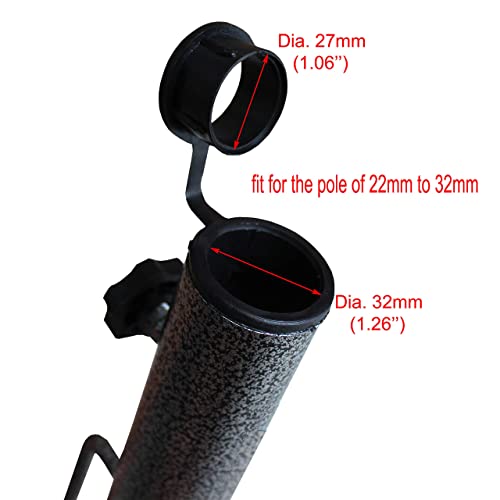 AMMSUN Adjustable Portable Umbrella Base, Upgraded Heavy Duty Metal Holder-Stand-Sand Grass Auger,for Flag, Umbrella, Fishing Rod, Outdoor Park Patio Beach Ground Ideal for Use in Soil, Grass