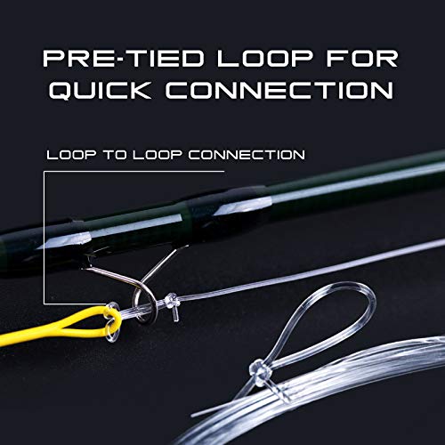M MAXIMUMCATCH Maxcatch Fly Fishing Tapered Leader Line 6 Pack -Pre-Tied Loop- Tensile Strength- Abrasion Resistance- Low Memory 7.5ft/9ft/12ft/15ft, 0X-7X - size: 7.5ft 7X(6pcs)