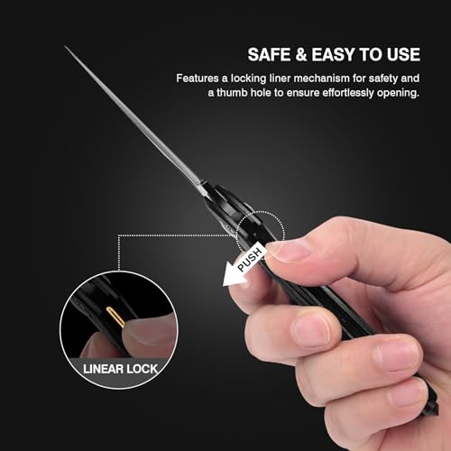FUNBRO Multitool Carabiner with Pocket Knife, Stocking Stuffers Gifts for Men, EDC Carabiners with Folding Knives, Bottle Opener, Window Breaker and Screwdriver, Survival Gear for Camping Hiking - color: Black