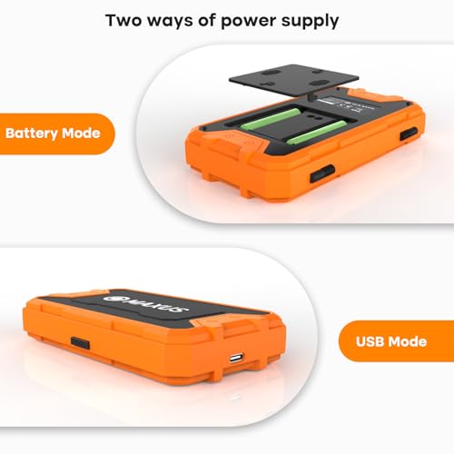 MAXUS Pocket Scale, 200g x 0.01g, with 50g Calibration Weight and USB Cable | Digital Gram Scale, 6 Units, Backlit LCD, Stainless Steel Platform, Rubber Edges, for Jewelry, Coins, Powders, Food or Gems - color: Orange