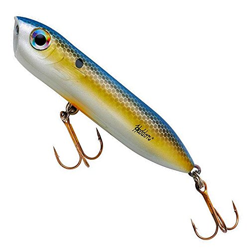 Heddon Chug'N Spook Popper Topwater Fishing Lure for Saltwater and Freshwater - color: Foxy Shad, size: Chug'N Spook Jr (1/2 oz)