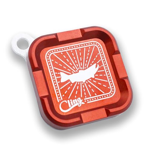Cling Fishing Products Mag Grab® Mini – Compact Magnetic Fly Holder/Fly Patch & Organizer for Fly Fishing Vest, hat, Waders and Fishing Packs (Center of Attention, Orange) - color: Orange, style: Center of Attention
