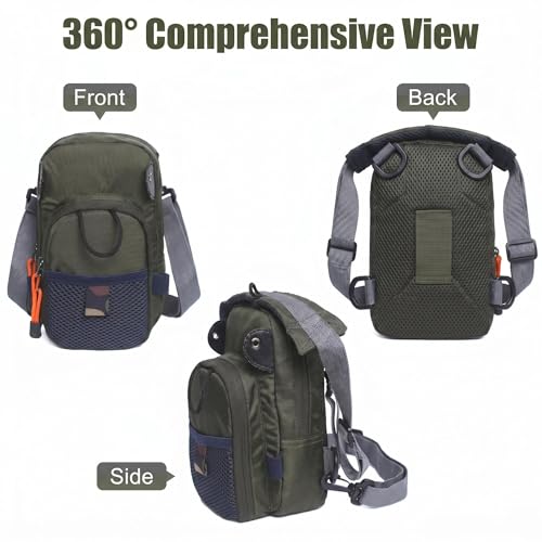 Kylebooker Fly Fishing Chest Pack Lightweight Fishing Tackle Storage Pouch Waist Bag