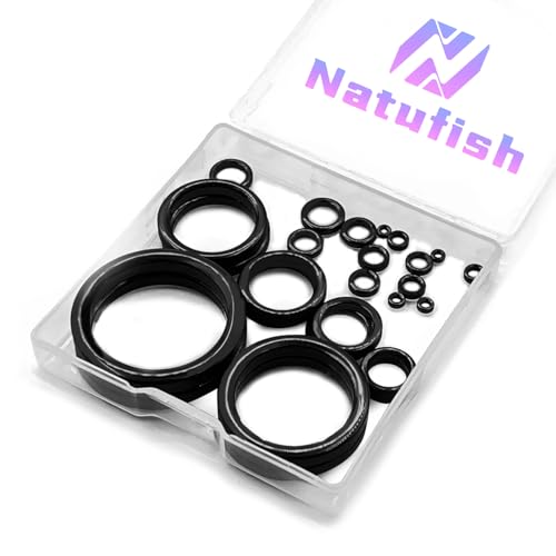 Fishing Rod Eyelet Repair Kit 28Pcs/50Pcs Fishing Ceramic Rings Replacement Set,14 Sizes Fishing Pole Rod Tip Eyes Repair Accessories - size: 6#~25#_50pcs