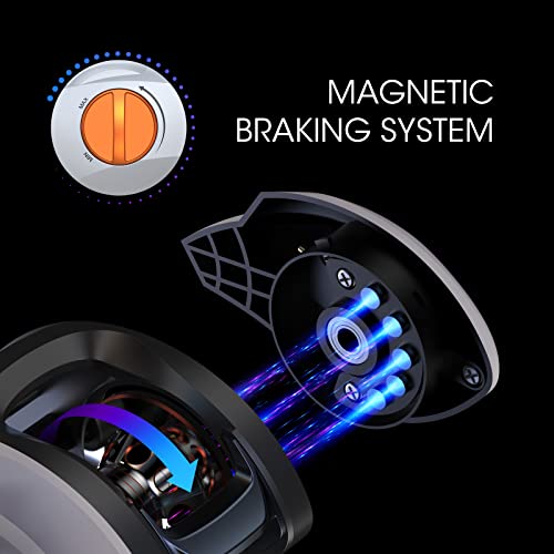 Lixada Fishing Reels, Baitcaster Reel Strong Corrosion Resistance Metal Saltwater Baitcasting Reel with Magnetic Braking System - color: White-Left handed