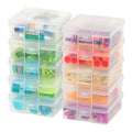 IRIS USA Clear Storage Cases, 10-Pack, |Made in USA|, Plastic Bead Organizing Containers with Snap Lid for Arts, Crafts, Ephemera, Stickers, & Dance Cheer, Clear - Small - size: 10 - Pack, style: Small