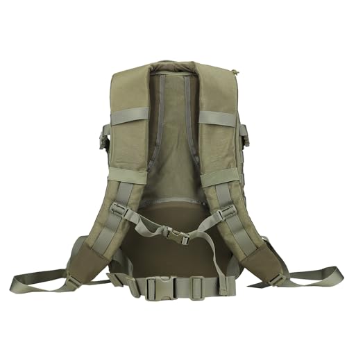 Military Tactical Backpack for Men, Molle Army Rucksack Pack, Bug Out Bag, Laptop Compartment, 30L (Green)