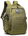 Wotony Military tactical backpack Laser-Cut MOLLE Webbing, backpack for men small tactical assault bag (Khaki, 18.5 inch) - color: Khaki, size: 18.5 inch