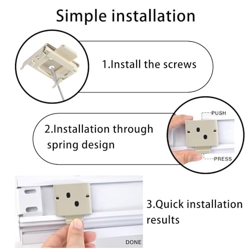 coolaroo Replacement Parts - Outside Mounted Blinds Curtain Rod Bracket Attachment, Vertical Blinds Replacement Parts, Deer Blind Brackets & mini Blind Brackets for Blinds Replacement - color: Beige, size: 1 SET