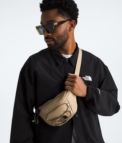 THE NORTH FACE Jester Lumbar Pack | Fanny Pack With Water Repellent Finish, 2.2 Liters, Crossbody Adjustable Strap - color: Khaki Stone/Forest Olive