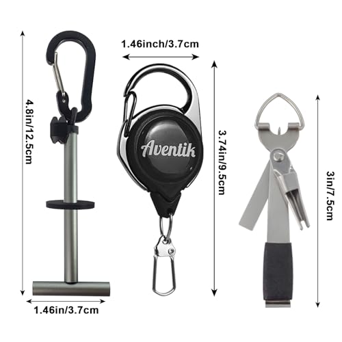 Eupheng Fly Fishing Tools Kit, Fly Fishing Tying Knot Tool, Fly Fishing Tippet Spool Holder, Zinger Retractor and Dry Fly Patch - color: Basic Kit
