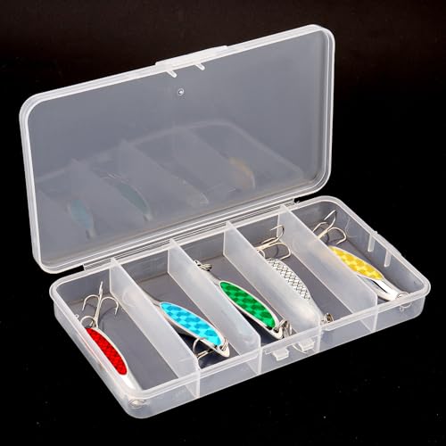 5pcs Fishing Lures Fishing Spoon, Trout Bass Lures Spinning Spoon, Hard Metal Spinner Baits Fishing Lure Spinnerbait