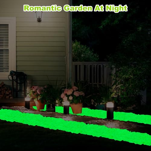 3000pc Glow in Dark Pebbles Glowing Rocks for Garden Outdoor Glow in The Dark Garden Stones Green Fish Tank Rocks Aquarium Rocks Glowing Rocks Outdoor for Driveway Walkway,Green - size: 3000, style: Green