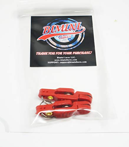 Bimini Lures Pro Snap Weights for trolling - Red Clip - color: Red - 2 Clips per pack