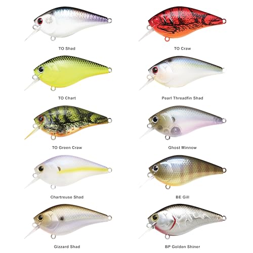 LUCKY CRAFT LC 1.5 Silent Squarebill Crankbait Fishing Lure, 2-3/8", Bass Fishing Lures for Freshwater, Hard Crankbait with Treble Fishing Hooks, Fishing Accessories - color: 136 TO Gill