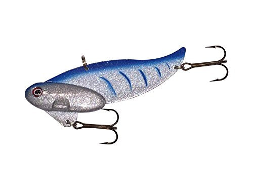 3 1/2oz - Blitz Blade - Blade Bait (5 inch) Fresh Water Saltwater Lake Trout Redfish Musky - color: Blue Tiger