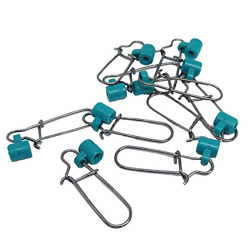 25/50/100 PCS Fishing Line Sinker Slides Duo Lock Snaps High Strength Stainless Steel Sinker Slider Swivel Snap Kit Fishing Tackle - color: Green, size: 100 Pieces