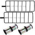 4 Pcs Roll Up Fishing Lure Wraps Set Durable Lure Bag 6 Pocket PVC Protective Cover Saltwater Hook Covers Fabric Lures Protector Trolling Lures Tackle Bag