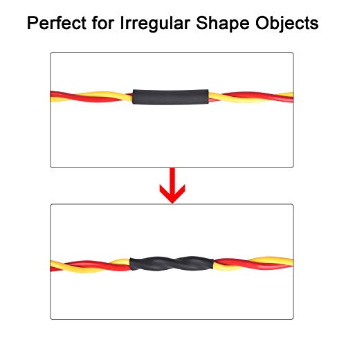 XHF UL Listed 1/8 in 20Ft 3:1 Waterproof Heat Shrink Tubing Marine Grade Wire Cable Adhesive Lined Tube Insulation Seal Against Moisture Corrosion and Air Leakage, 4 Ft Black - color: Black, size: (3.2mm(1/8"))-20ft