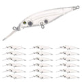 20pcs/25pcs Fishing Blanks Lures Kit Fishing Topwater Unpainted Swimbait Unpainted Crankbaits Hard Baits DIY Lure for Bass Salmon Trout Saltwater and Freshwater - color: 20PCS 4.3″/0.3oz